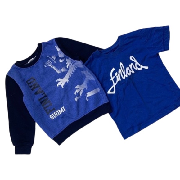 Finland sweatshirt and t shirt blue - Picture 1 of 3